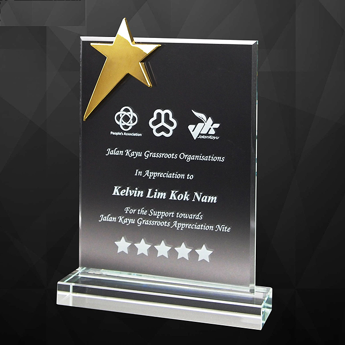 9253 - Exclusive Crystal Star Plaques