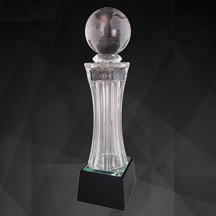 9160 - Exclusive Crystal Globe Trophy