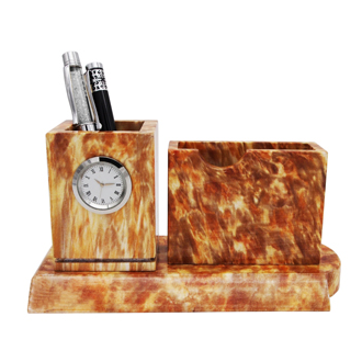 7211 - Exclusive Wooden Desktop With Clock
