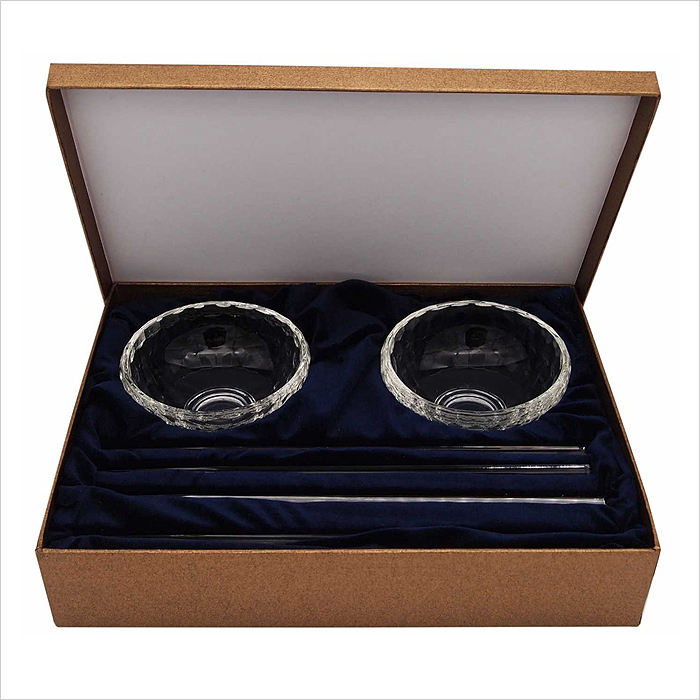 8307 - Crystal Rice Bowls Set (Double)