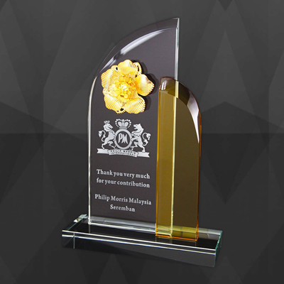 9214 - Exclusive Crystal Flower Plaques