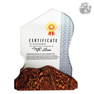 3103 - Exclusive Wooden Crystal Plaque