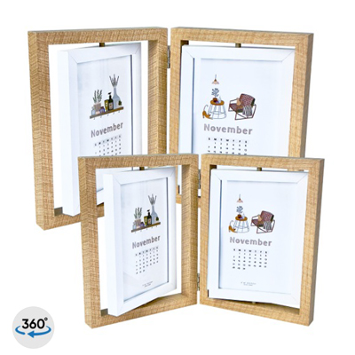 7759 - Rotating Wooden Photo Frame