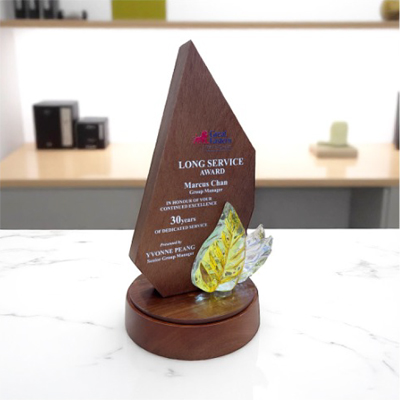 7708 - Wooden Plaque & Trophy