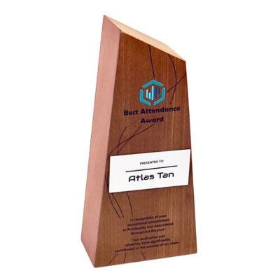 7680 - Wooden Plaque & Trophy