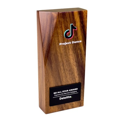 7678 - Wooden Plaque & Trophy