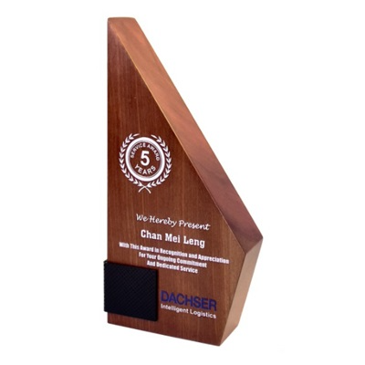 7677 - Wooden Plaque & Trophy