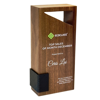 7672 - Wooden Plaque & Trophy