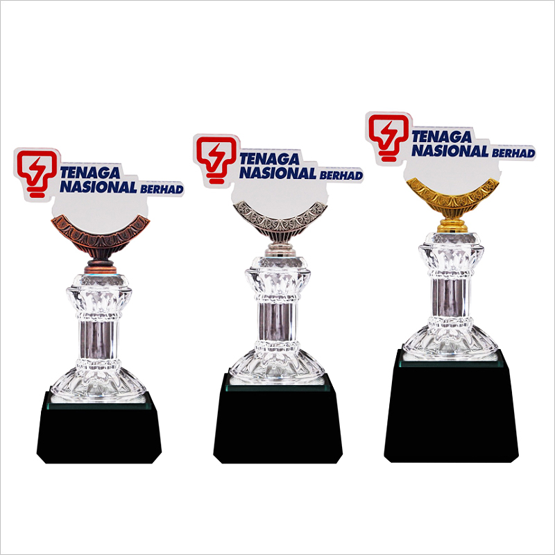 8296 - Exclusive Crystal Glass Awards With Acrylic