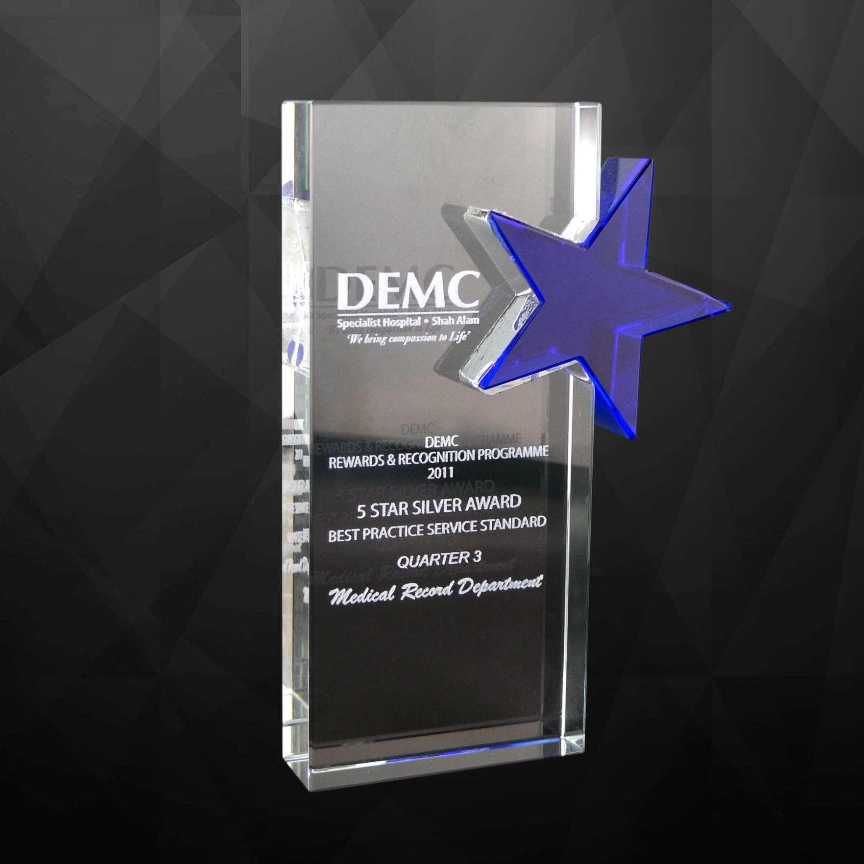 9069 - Exclusive Crystal Star Award