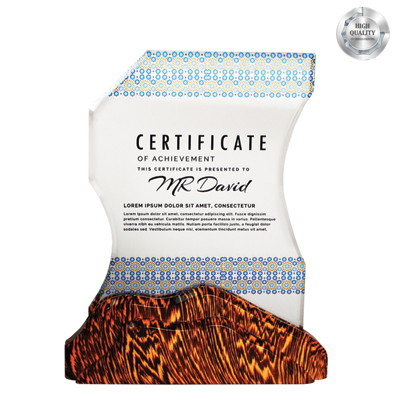 3104 - Exclusive Wooden Crystal Plaque